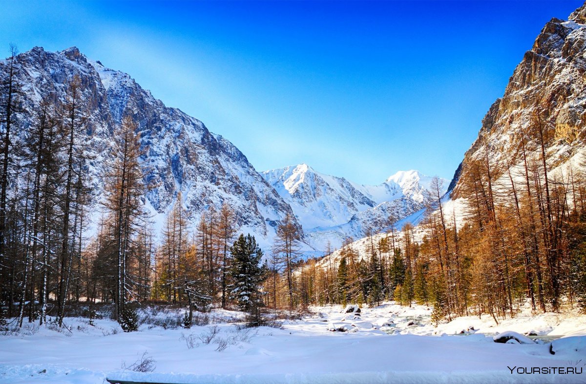 Горный Алтай горы зимой