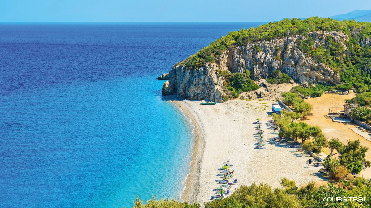 Остров Самос Греция пляж