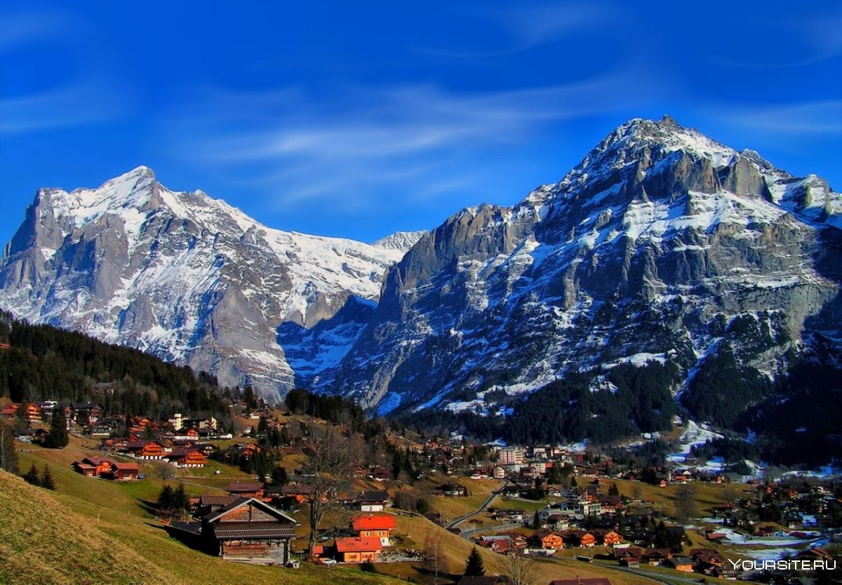 Бернские Альпы Швейцария Долина Гриндевальд