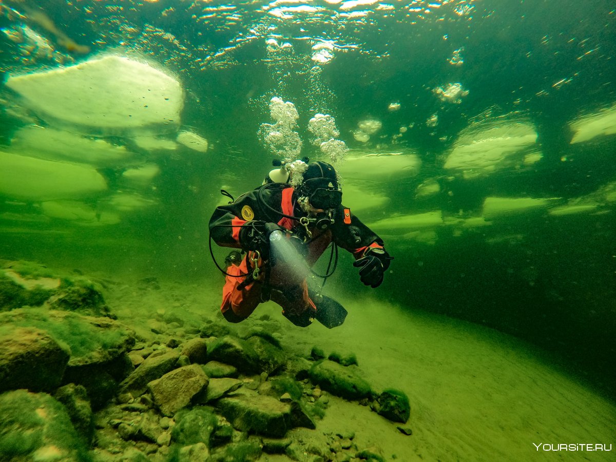 Телецкое озеро под водой