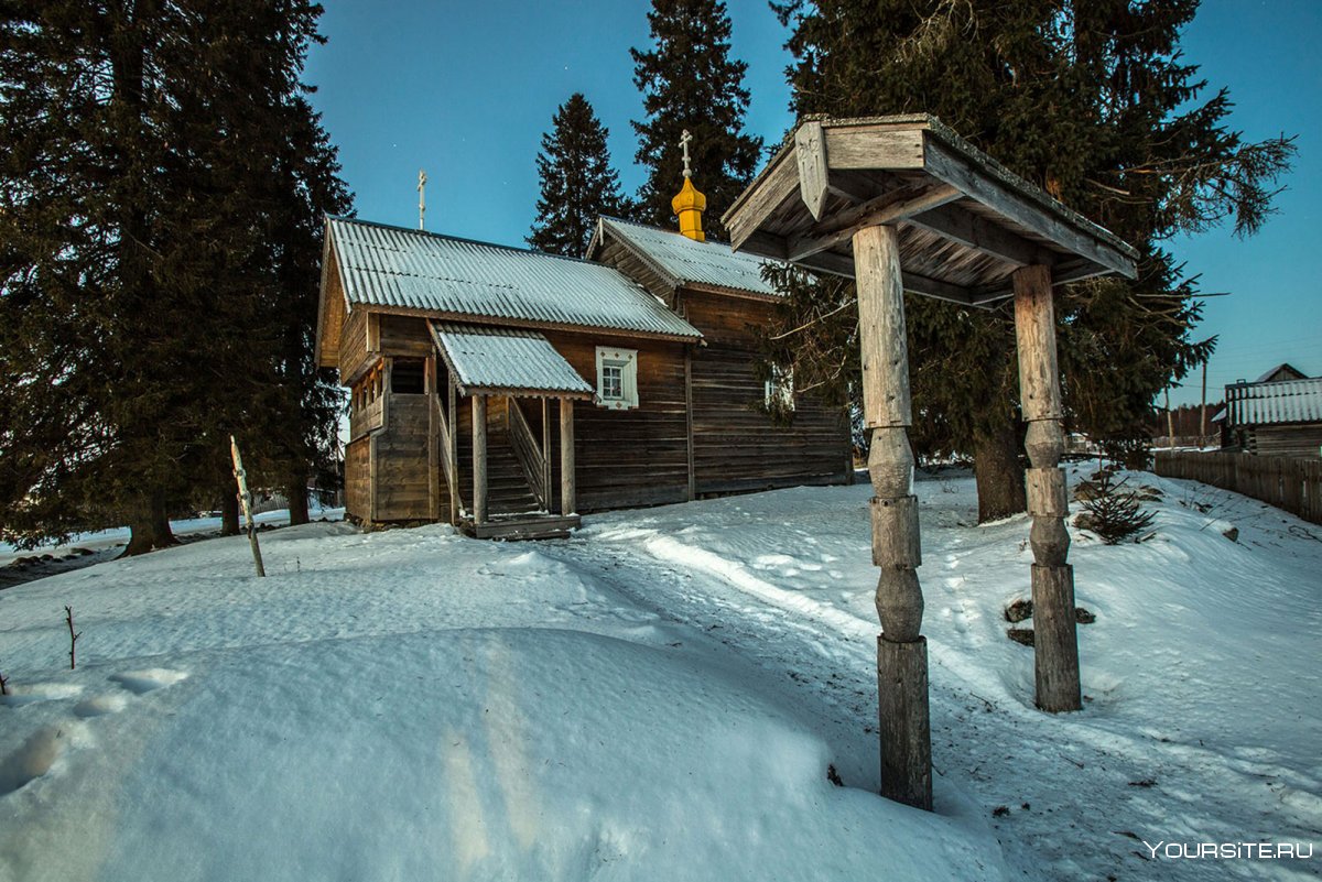 Кинерма деревня Карелия зима