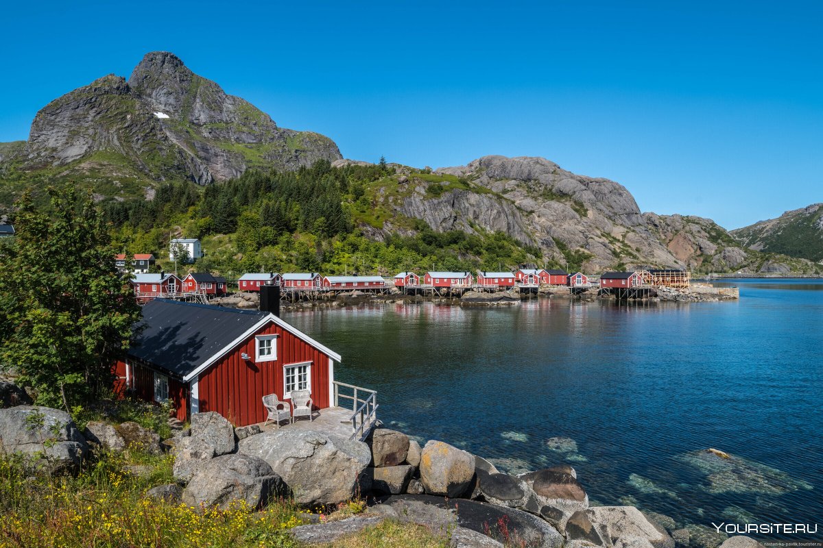 Лофотенские острова, Норвегия домик на берегу