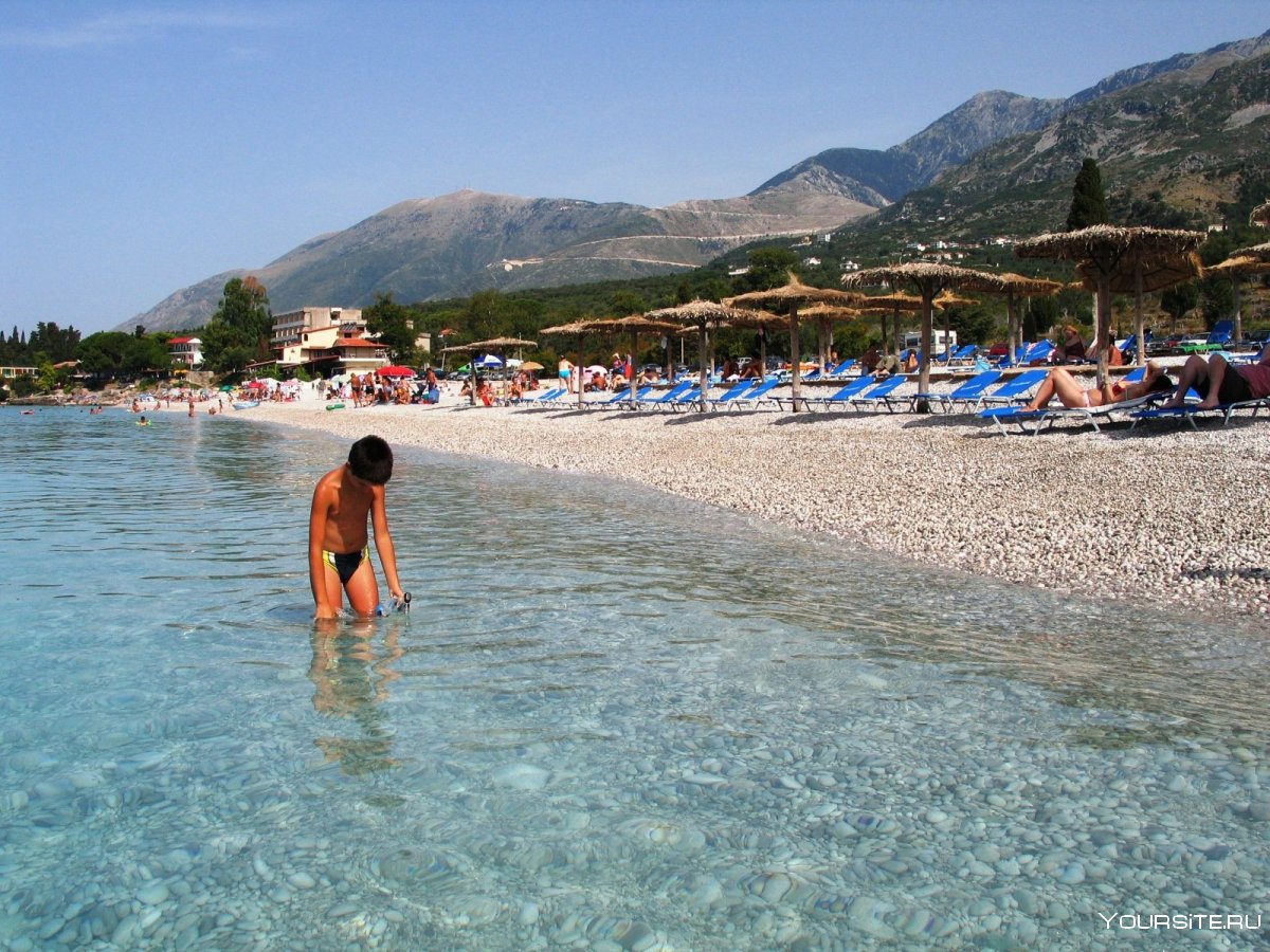 Албания Влера галечный пляж