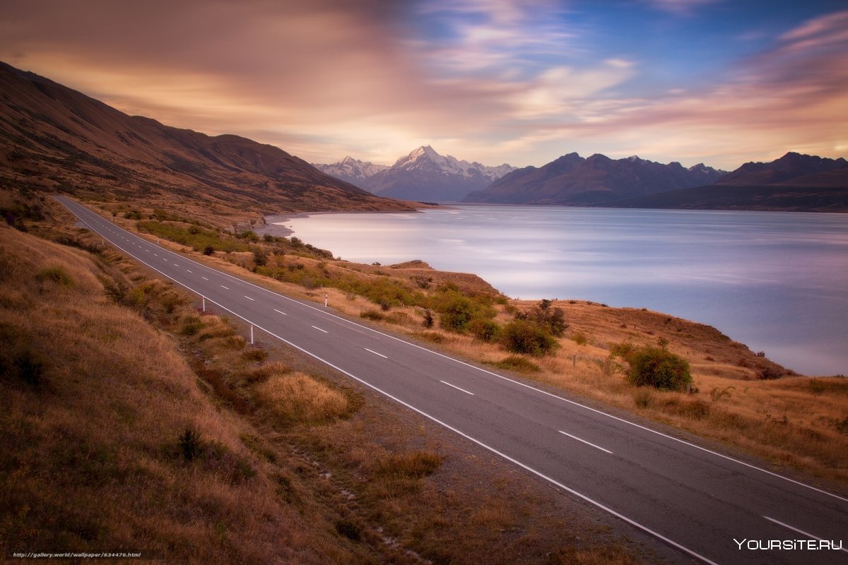 Новая Зеландия дорога в горы