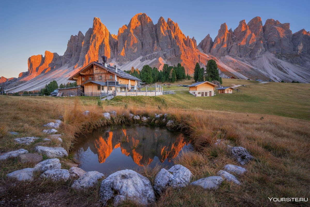Доломитовые горы Италия горнолыжный курорт