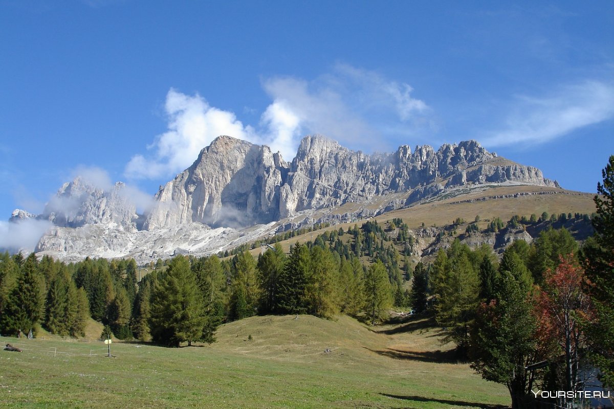 Доломитовые Альпы Италия стена Розенгартена