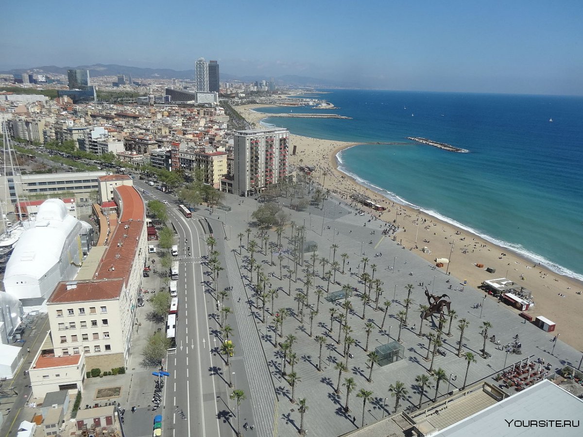 Пляж Sant Sebastià Барселона