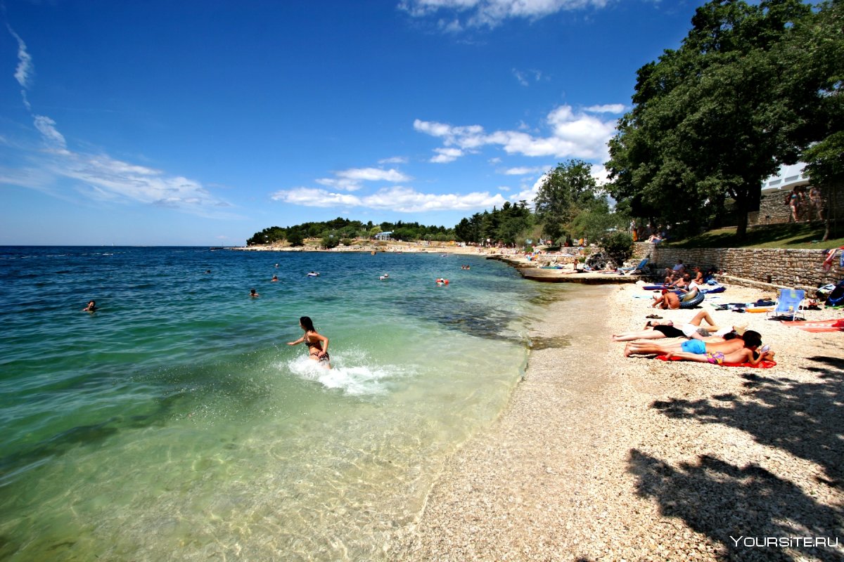 Пореч Хорватия пляжи