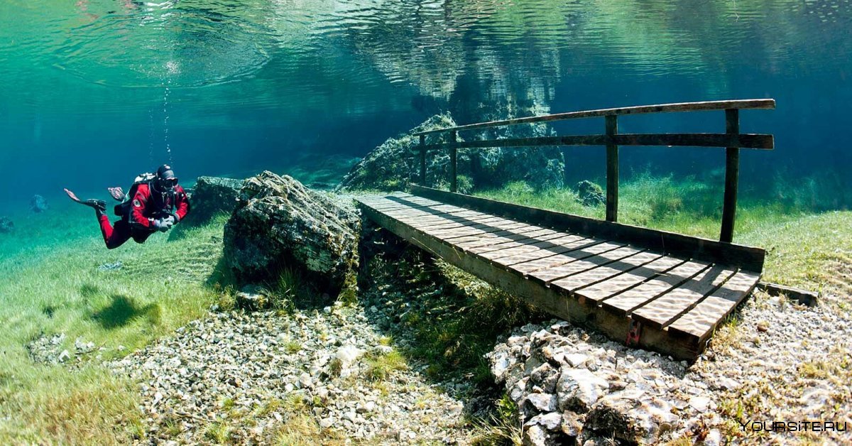 Зеленое озеро Австрия Грюнер-зе