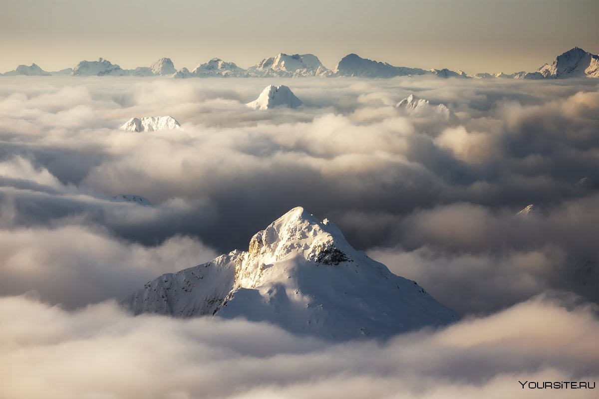 Природа горы облака