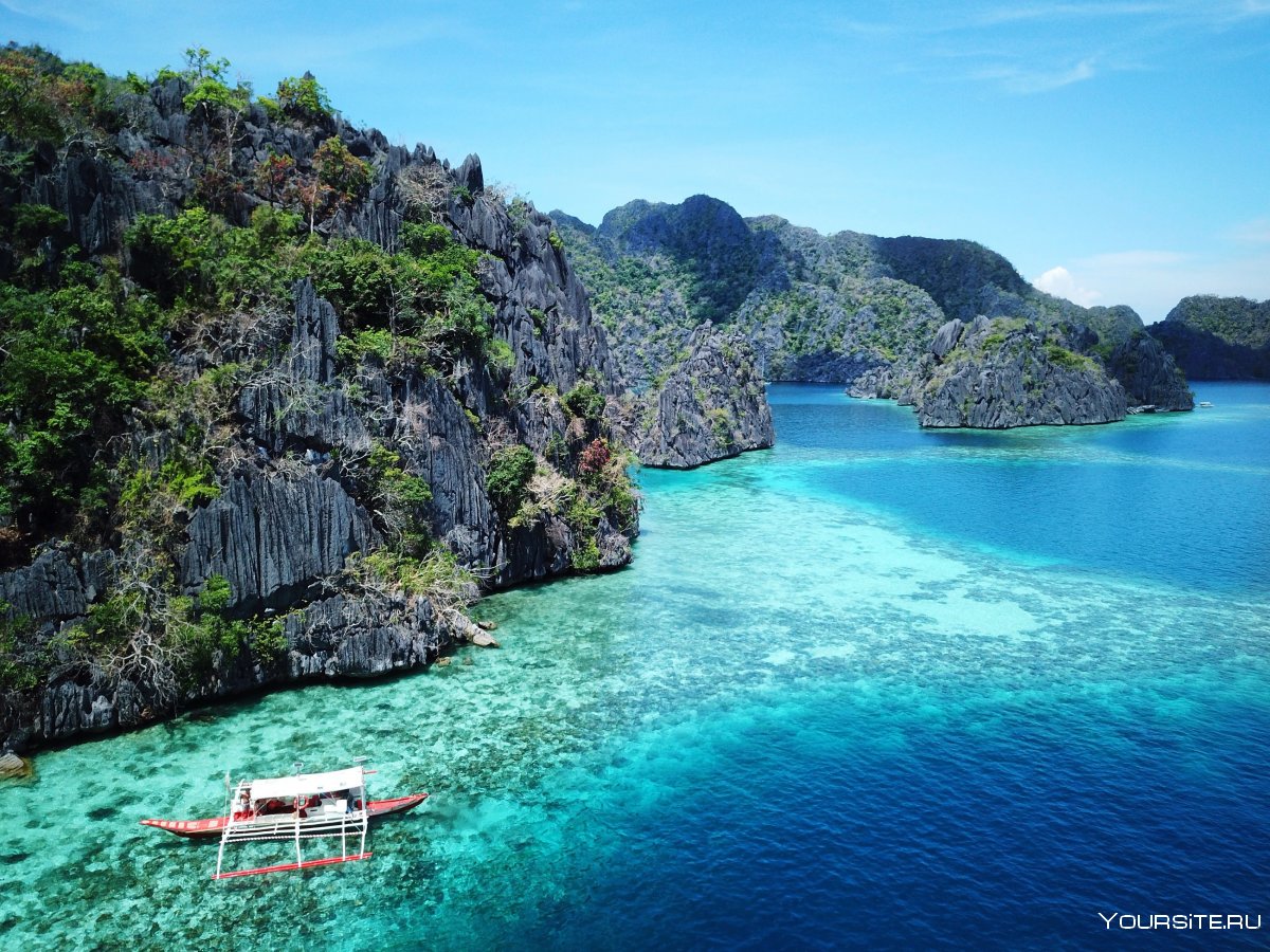 Палаван остров Филиппины вид сверху