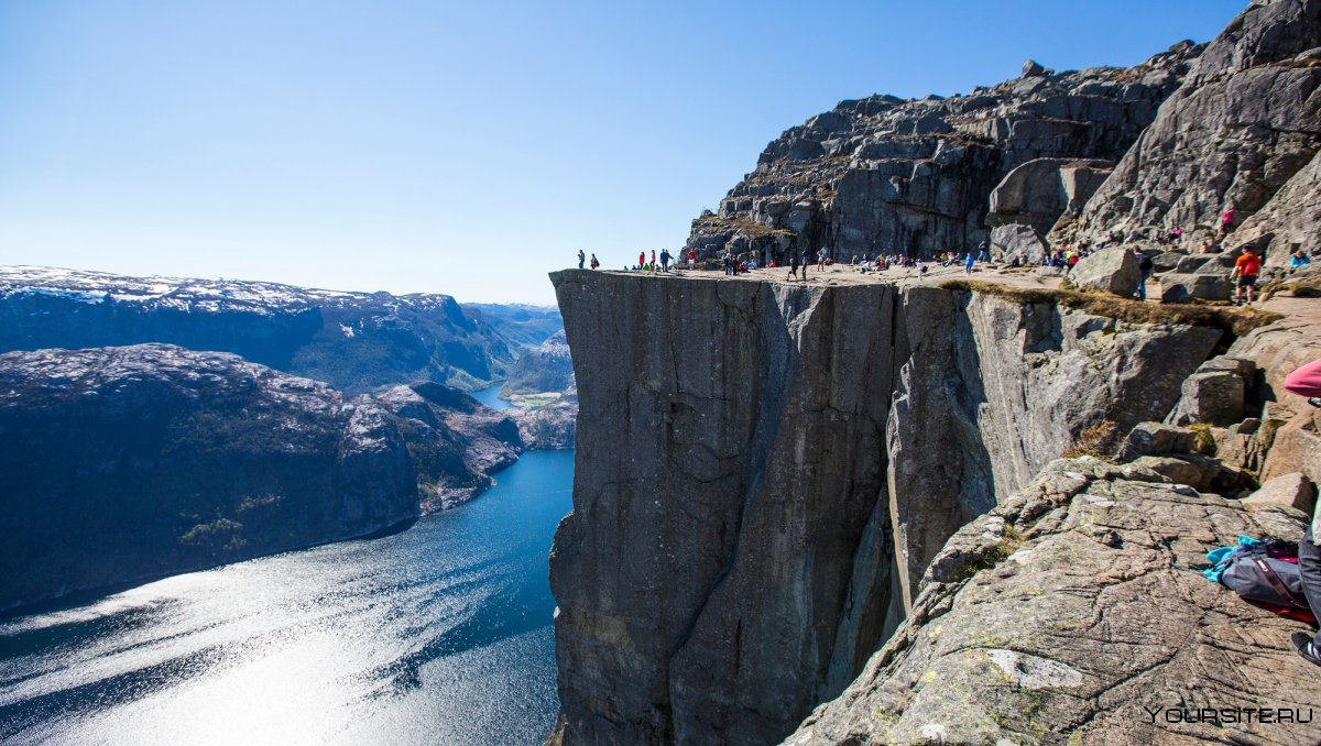 Норвегия скала Прекестулен обои