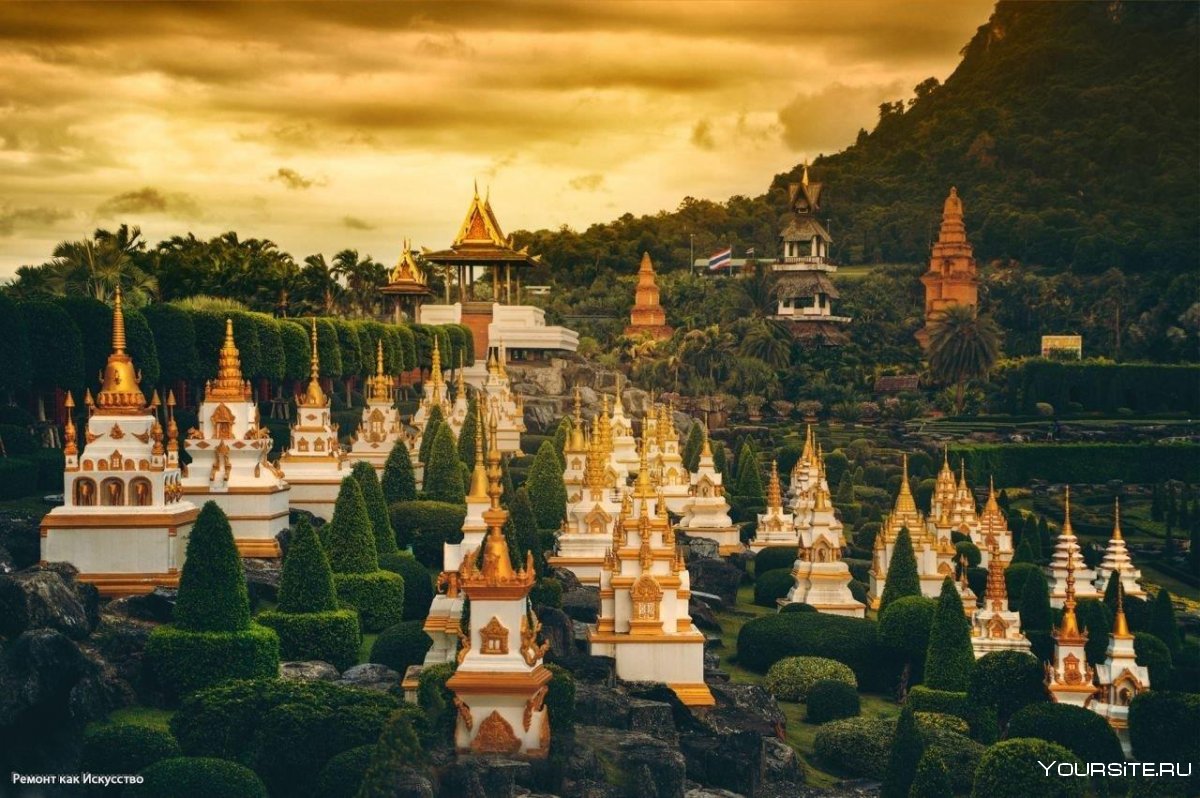 Рассвет с горы Таиланд храм
