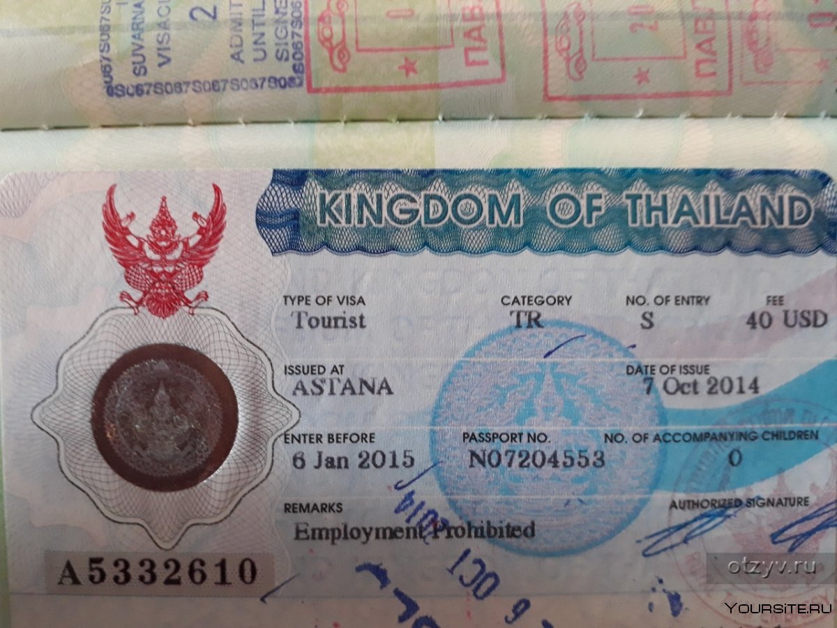 виза таиланд требования