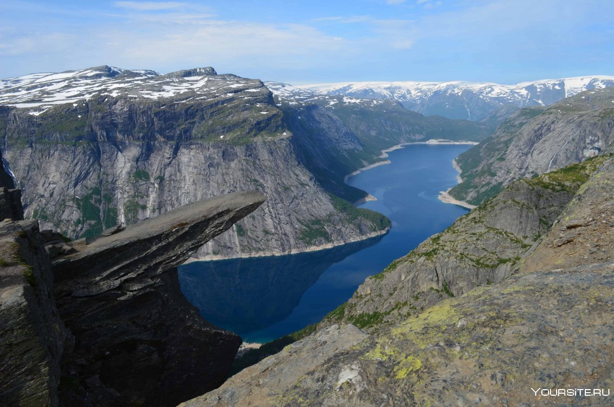 Норвегия природа люди горы шапка