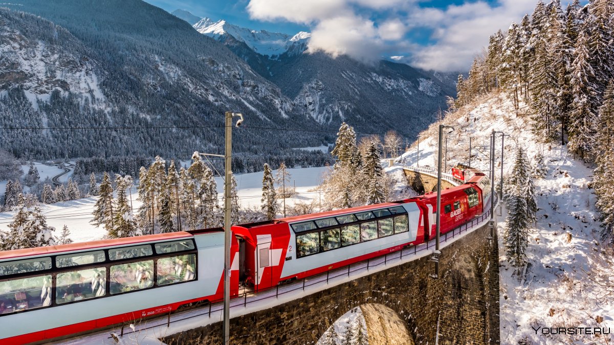 Ретийская железная дорога Швейцария