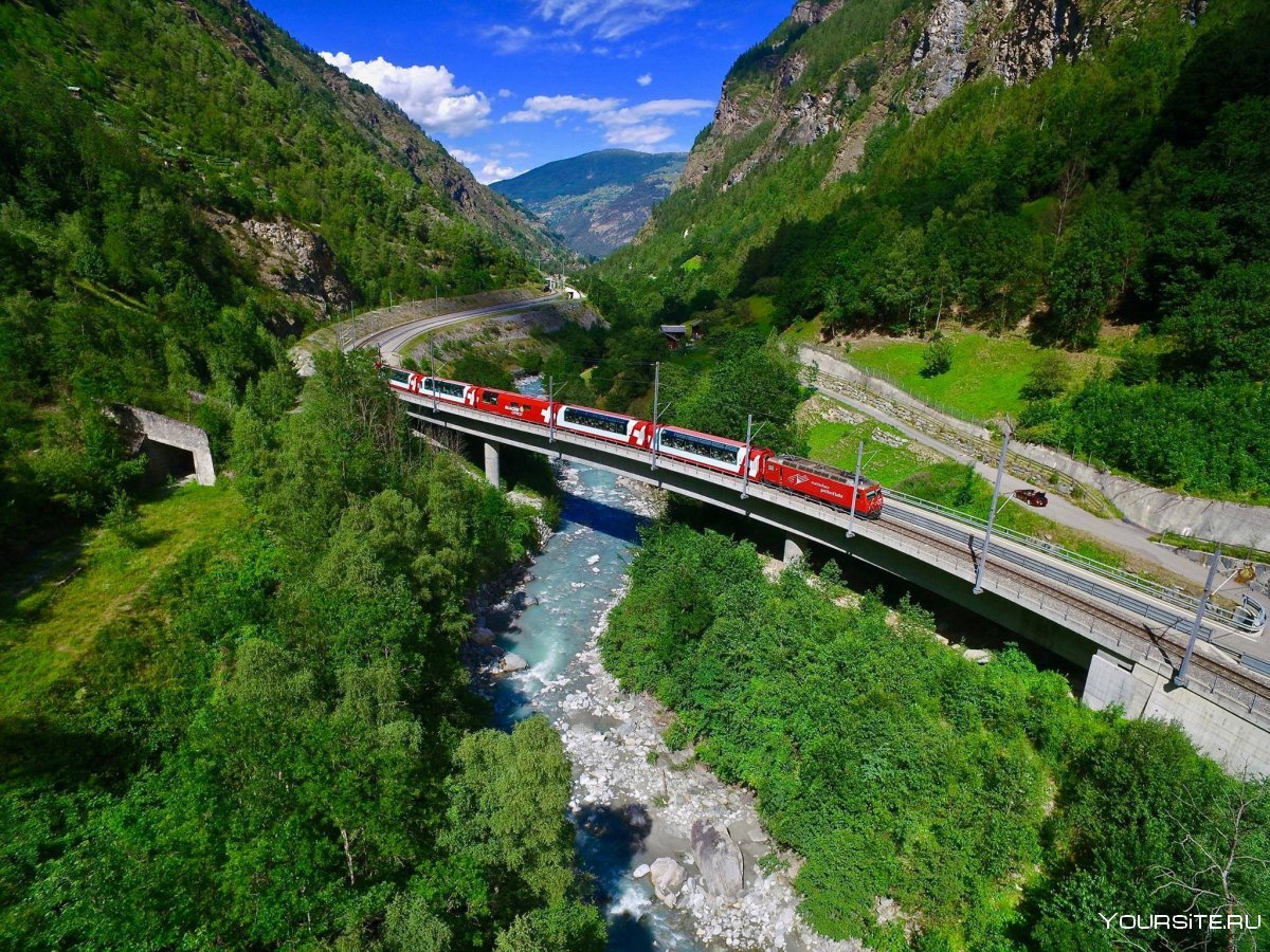 Ретийская железная дорога Швейцария ЮНЕСКО