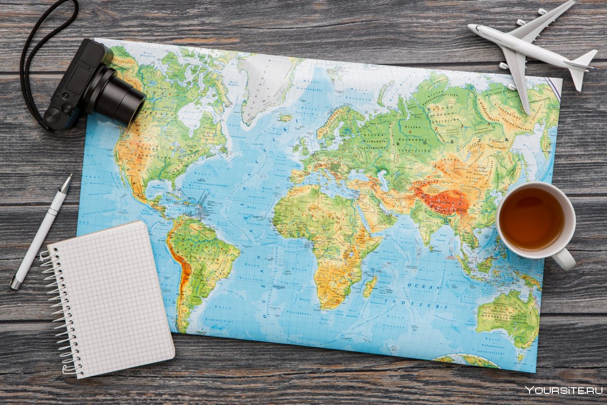 Карта мира путешествия
