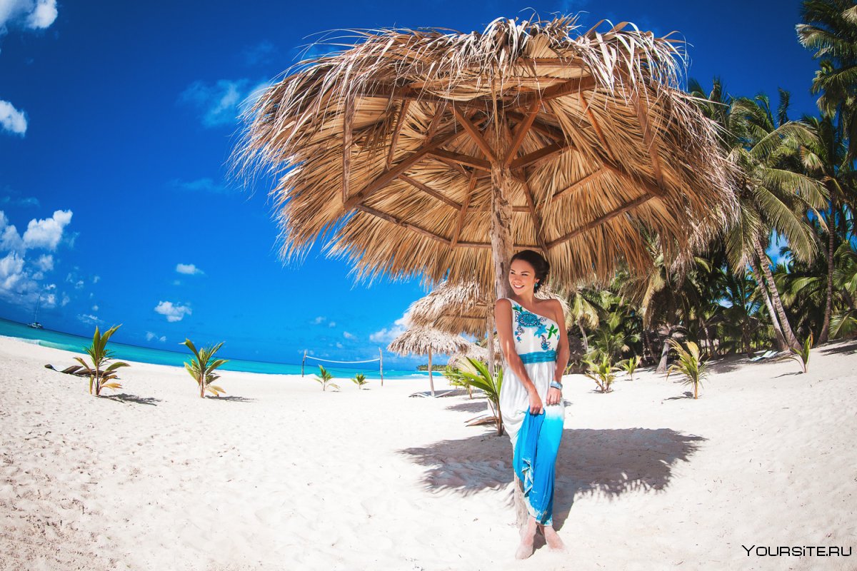 Доминикана пальмы пляж люди