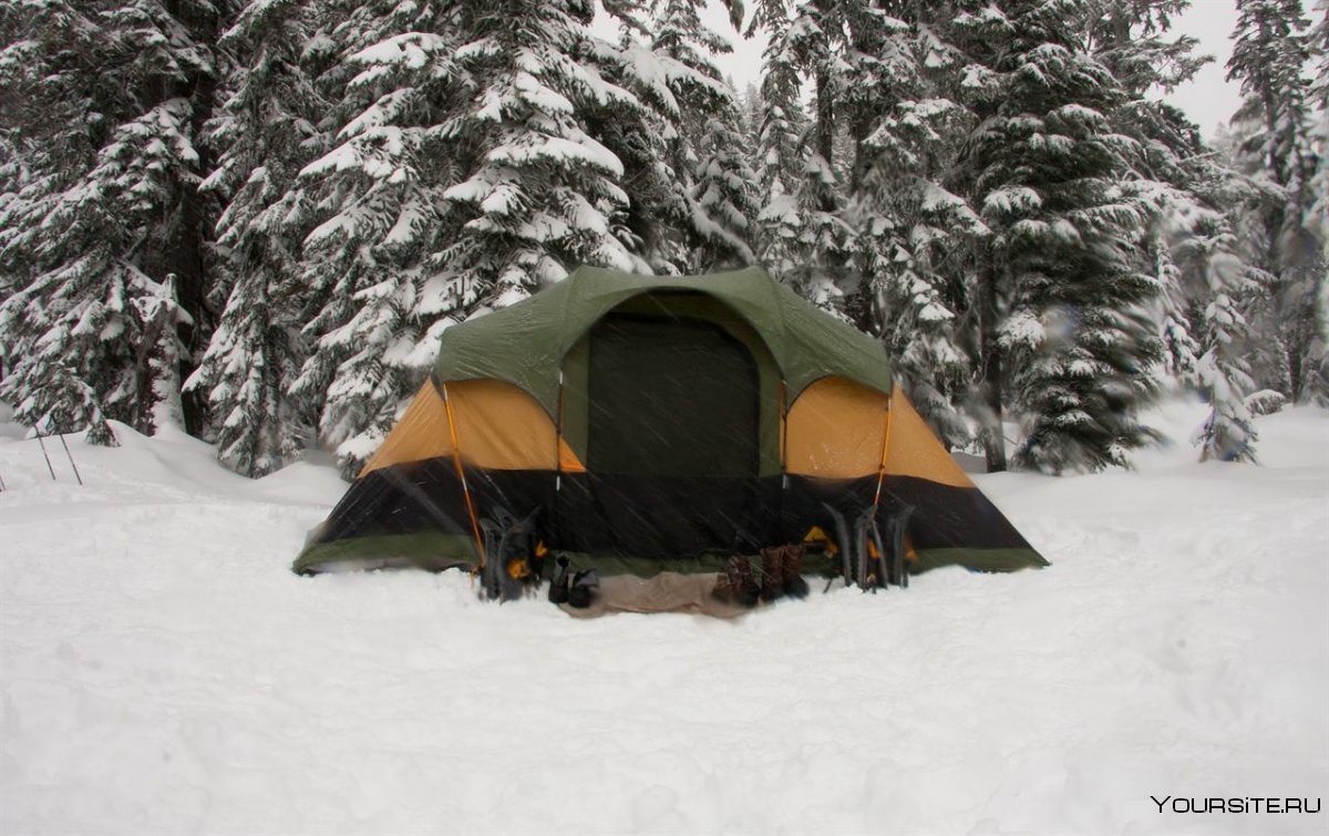 Зимний Кемп в палатке