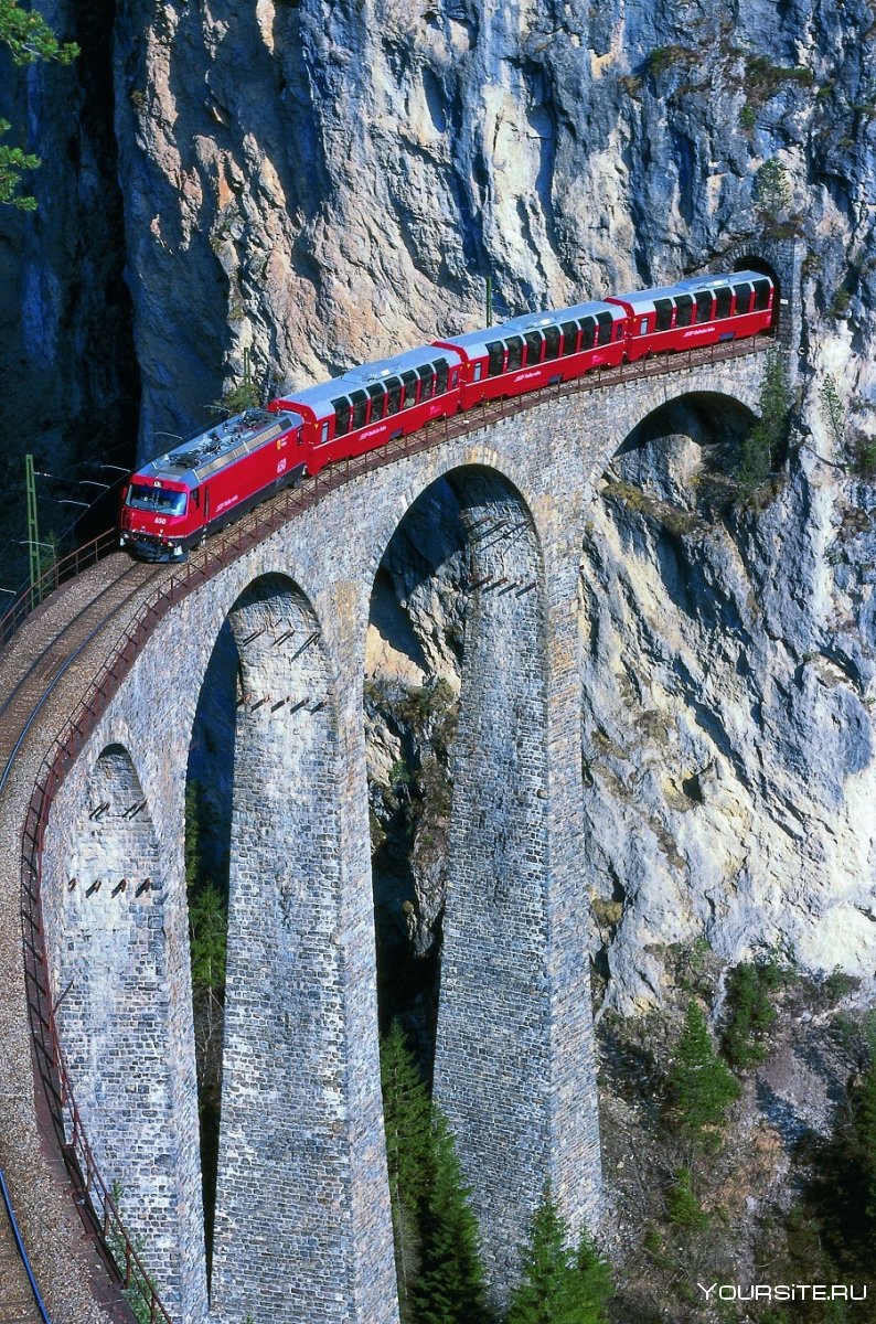 Ретийская железная дорога Швейцария