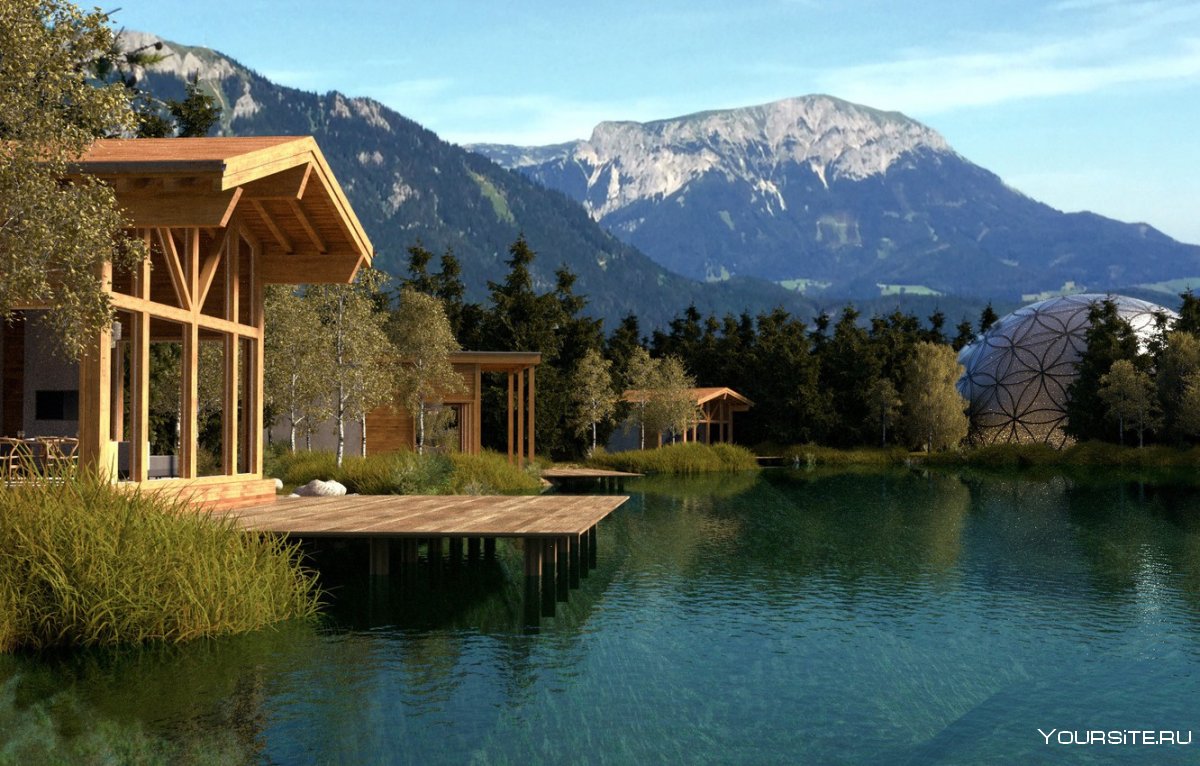 Уютный домик на берегу озера