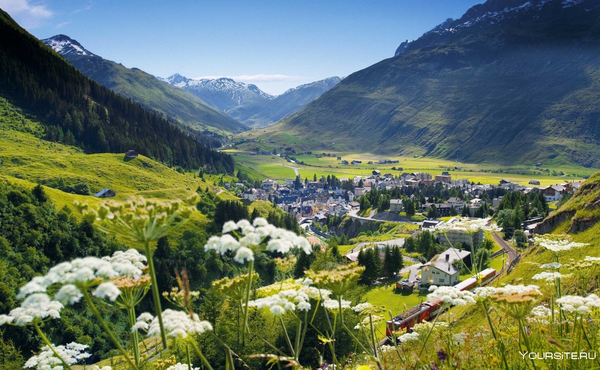 Андерматт деревня в Швейцарии