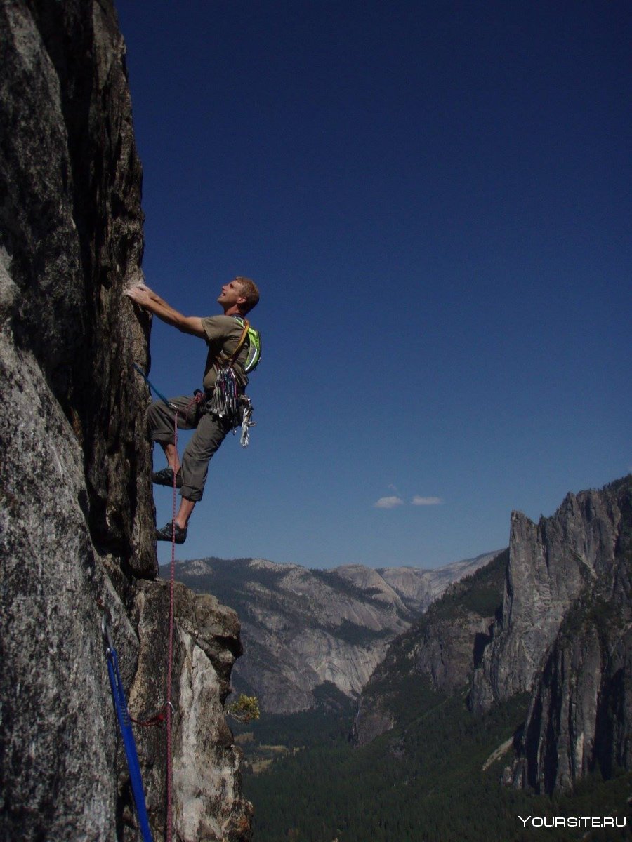 Climbing man