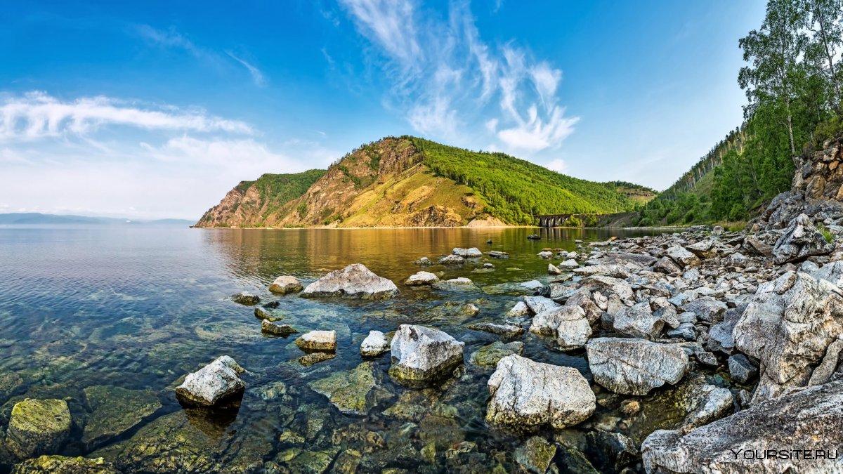 Озеро Байкал Кругобайкальская железная дорога