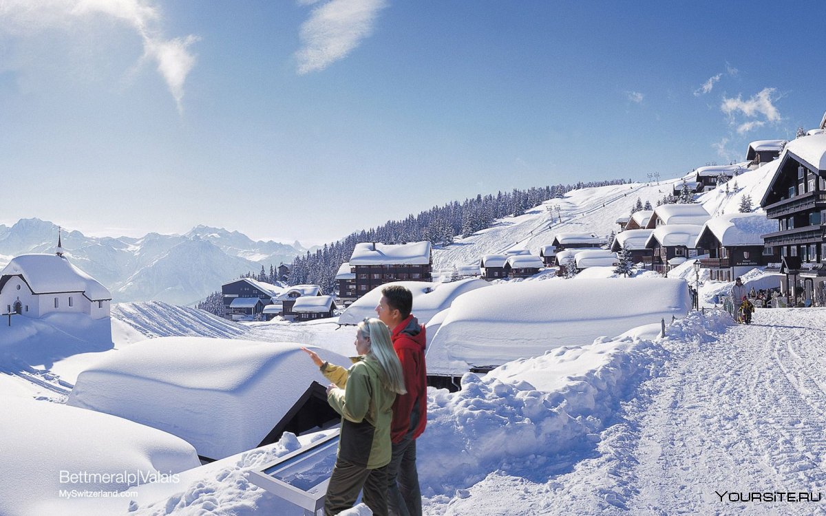 Швейцария курорт зима