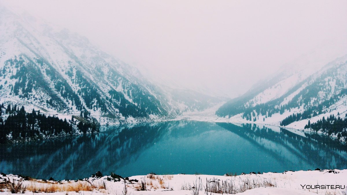 Бао озеро Алматы зима