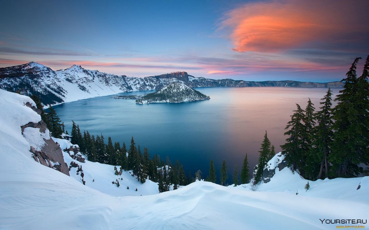 Штат Орегон зима