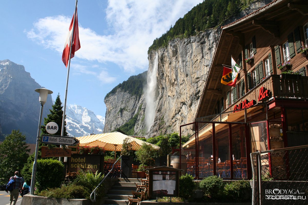 Водопад Штауббах в Швейцарии