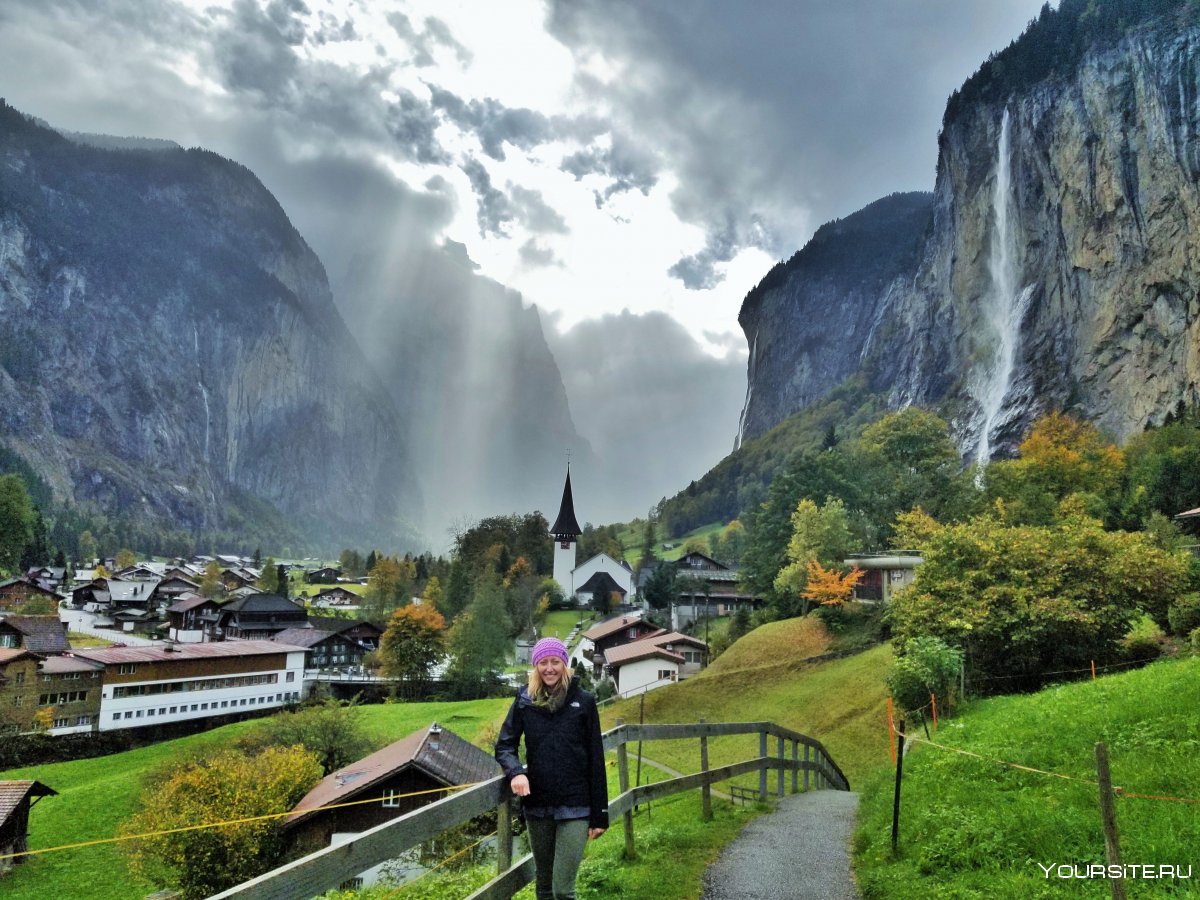 Швейцария деревня Лаутербруннен