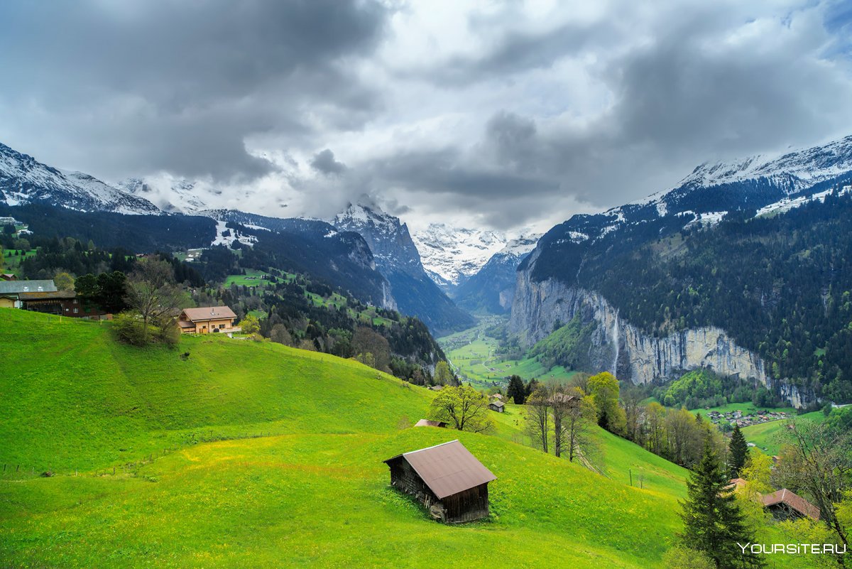 Долина Лаутербруннен таль в Швейцарии
