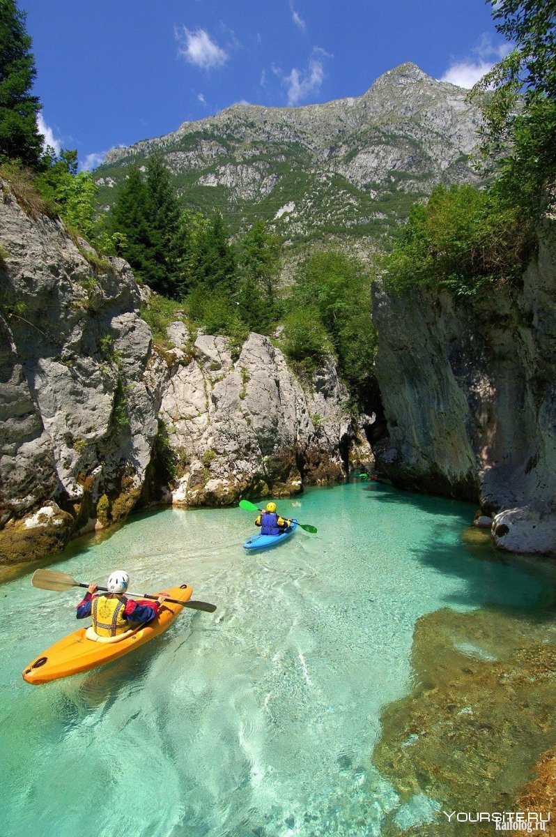 Река соча Словения рафтинг