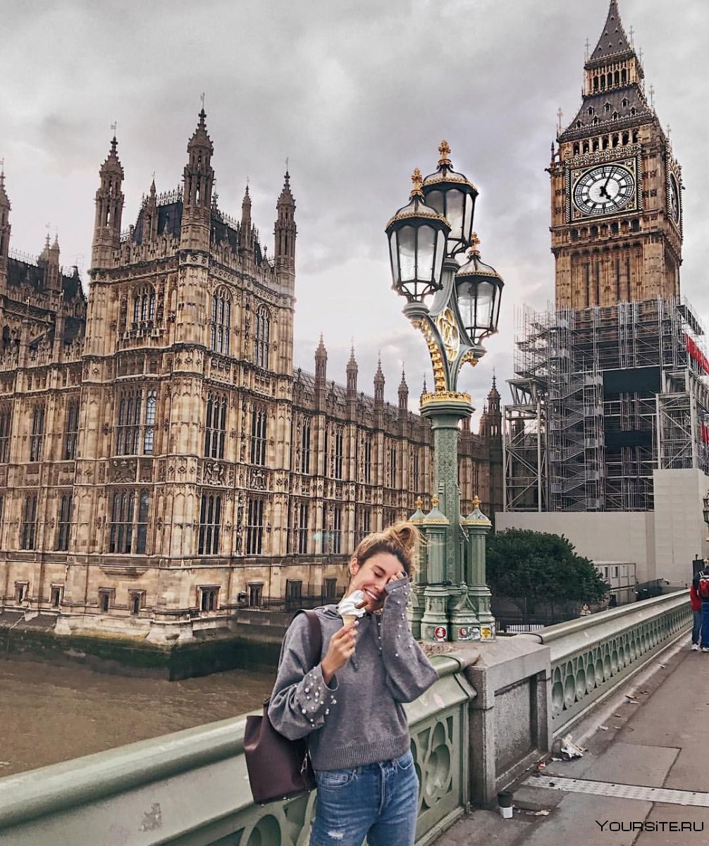 Картина туристы в Лондоне
