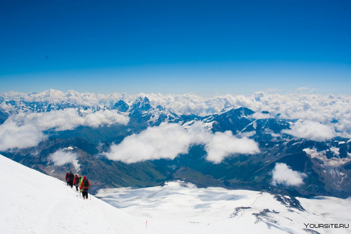 Эльбрус панорама с вершины