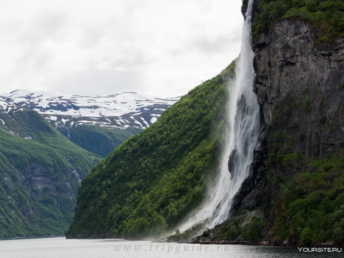 Гейрангер-Фьорд Норвегия водопады