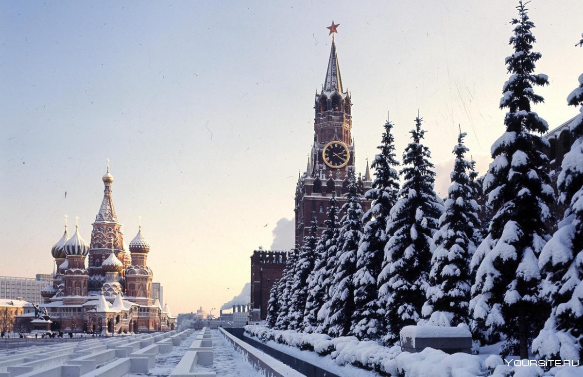 Москва Кремль красная площадь зимой