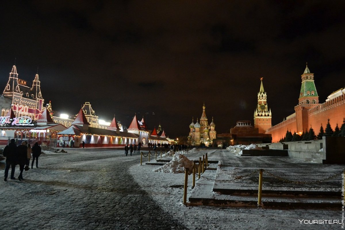Москва площадь красная площадь зимой