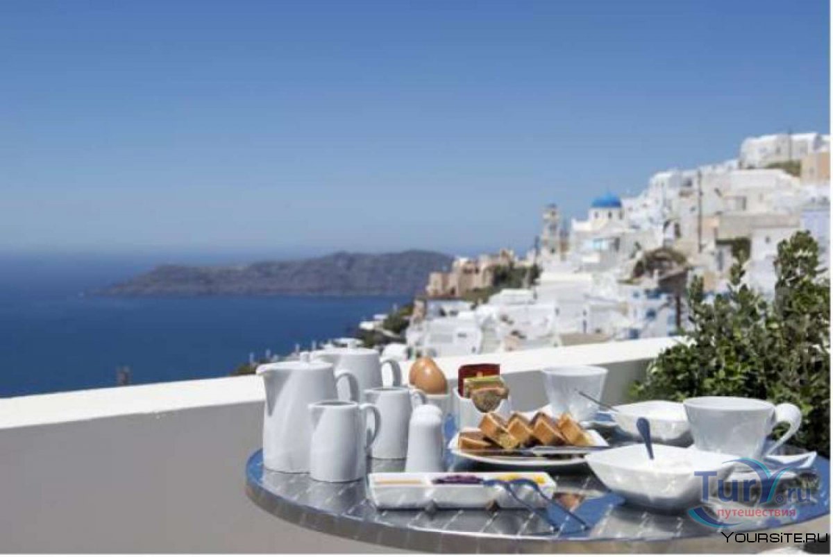 Санторини Греция завтрак