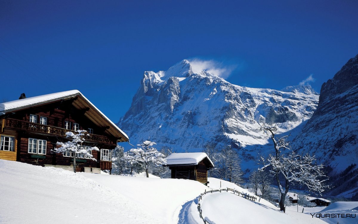 Альпы Австрия зима
