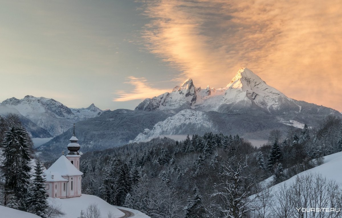 Альпы Австрия зима