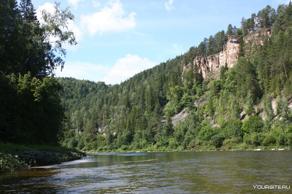 Лимоновский гребень на реке Юрюзань