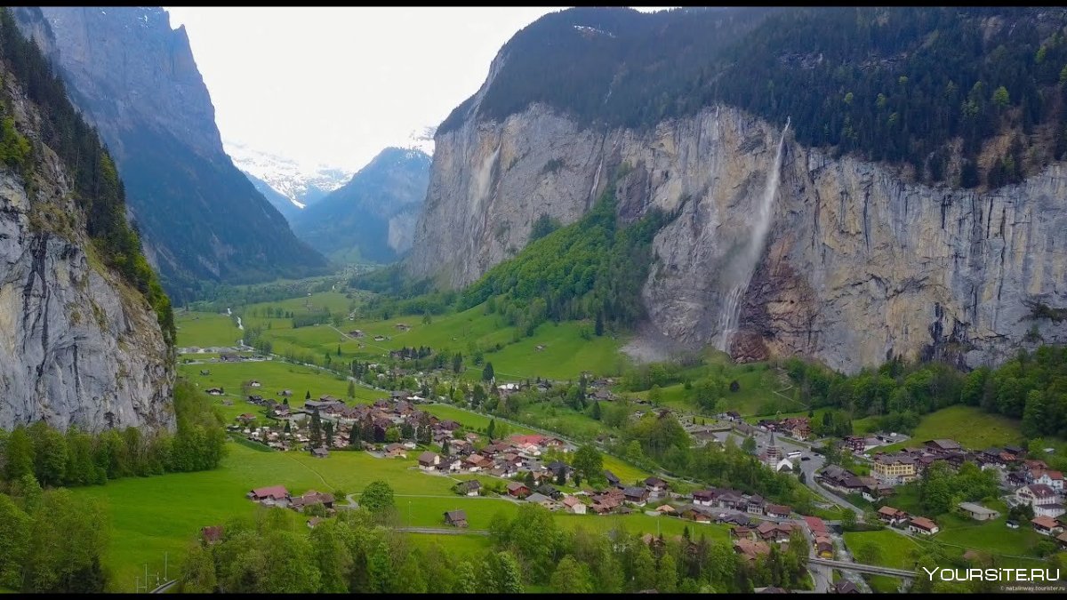 Швейцария деревня Лаутербруннен