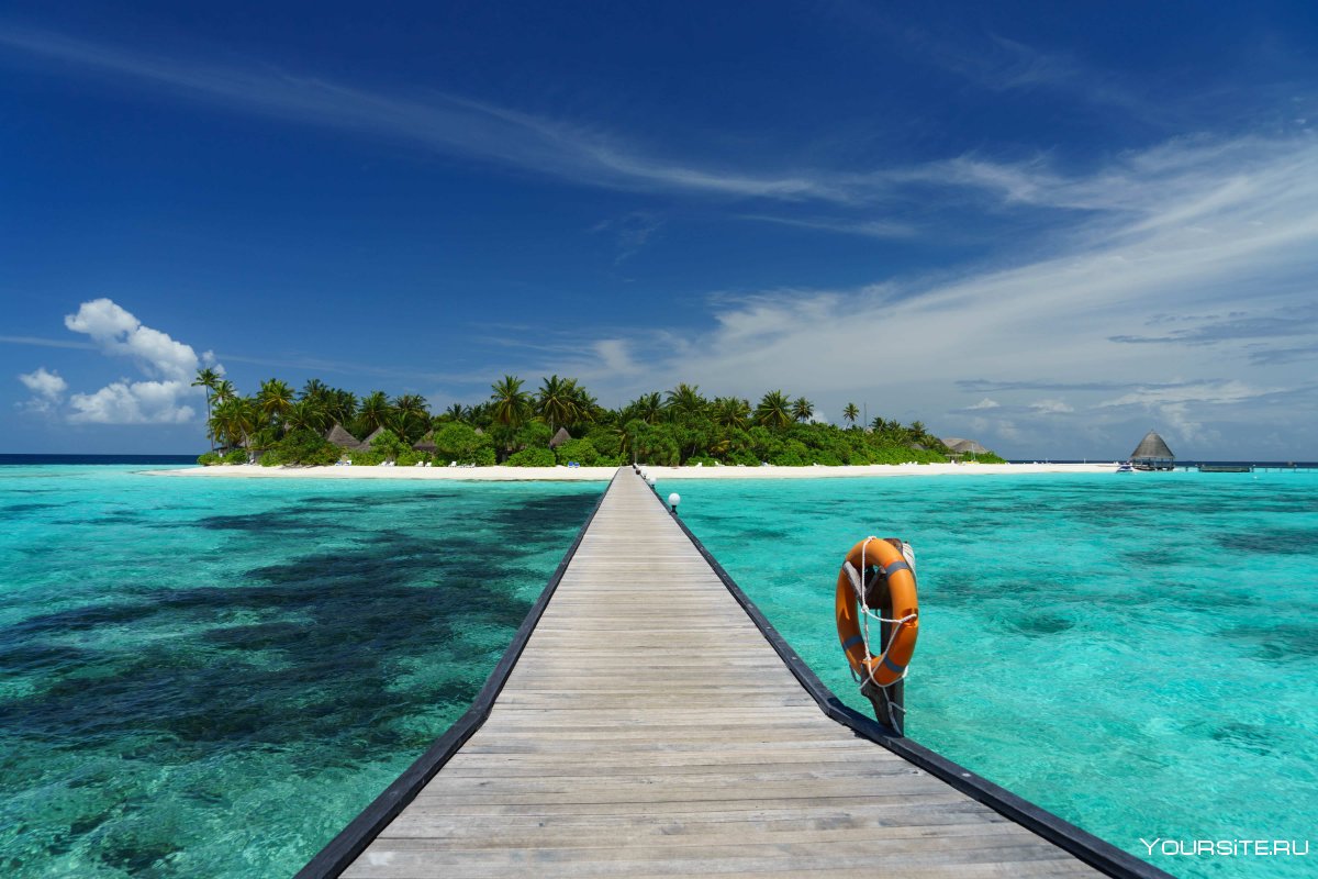 Панорама набережной Мальдивы
