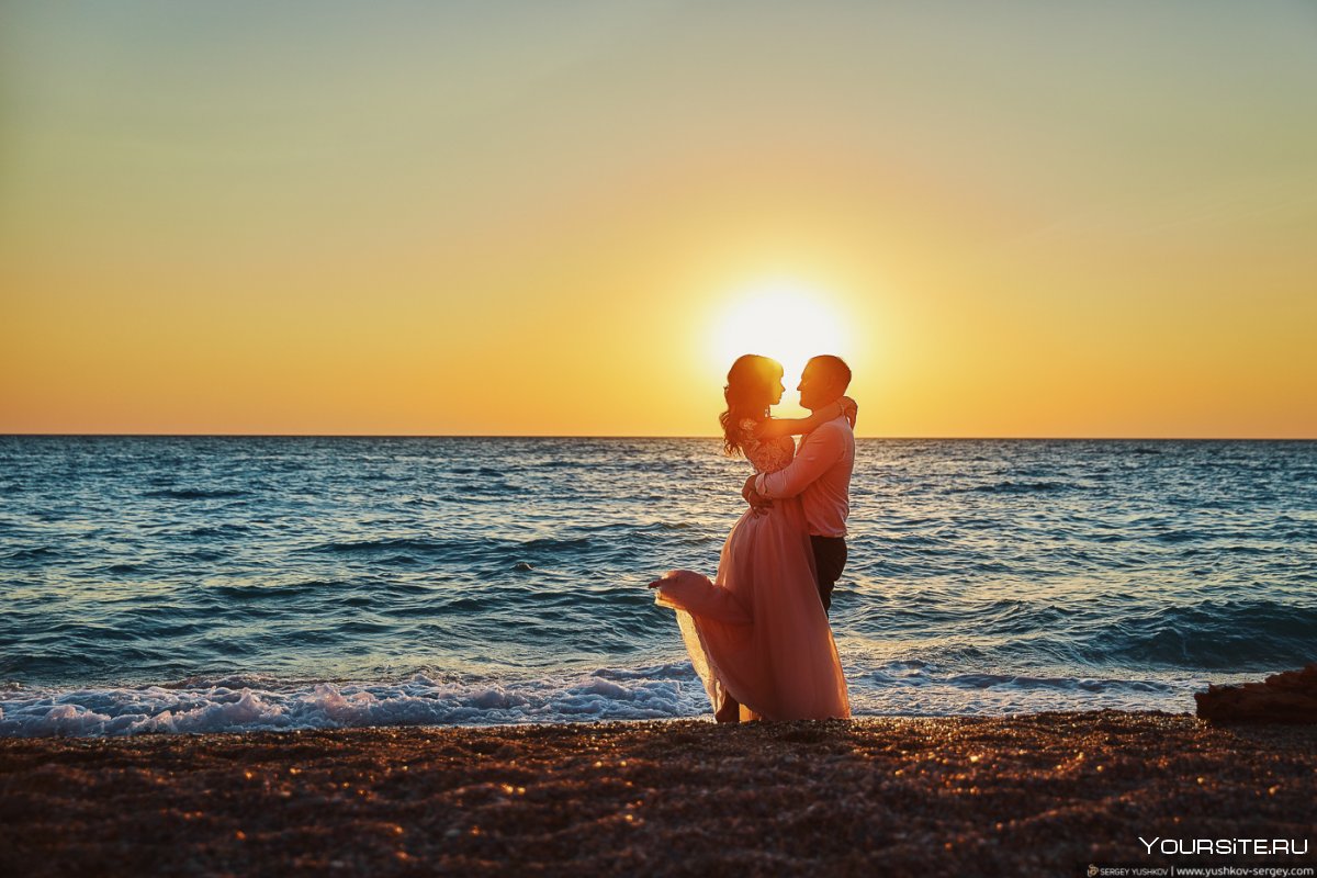 Свадьба на закате у моря