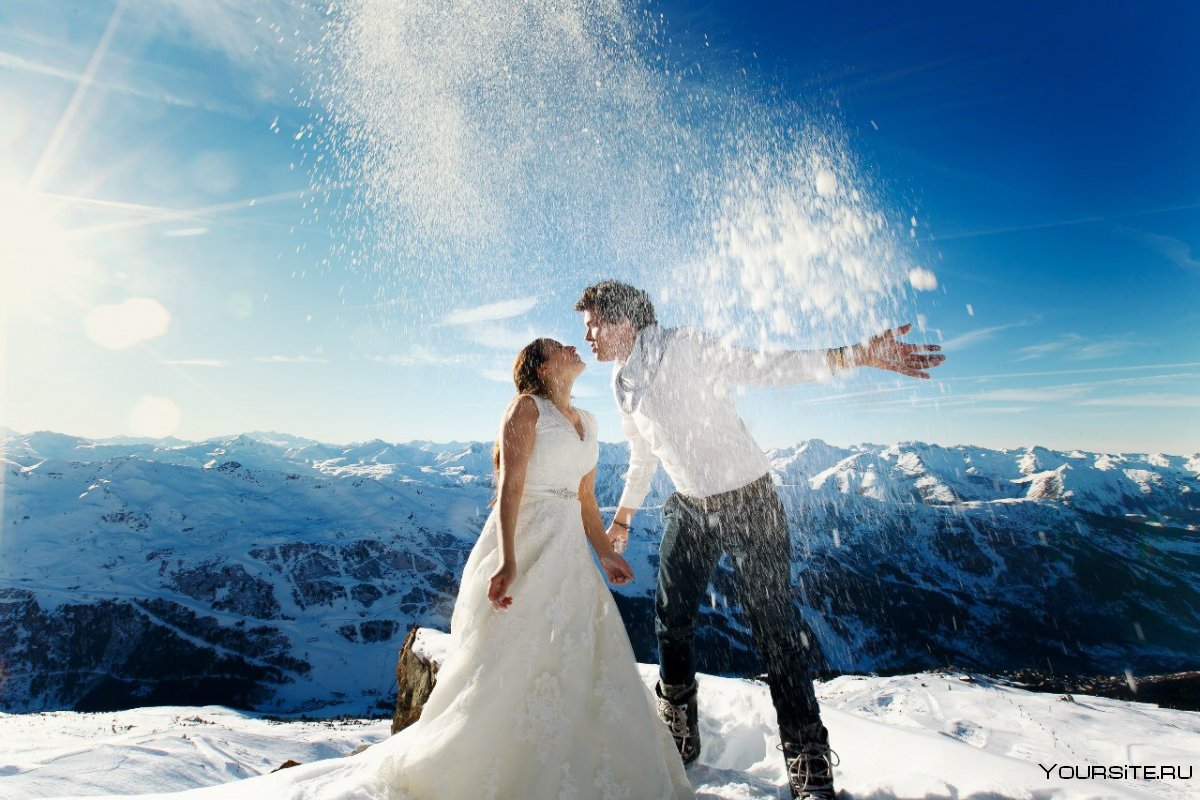 Свадьба в снежных горах