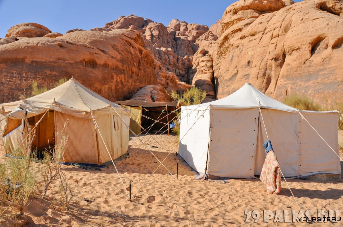 Иордания пустыня палатки